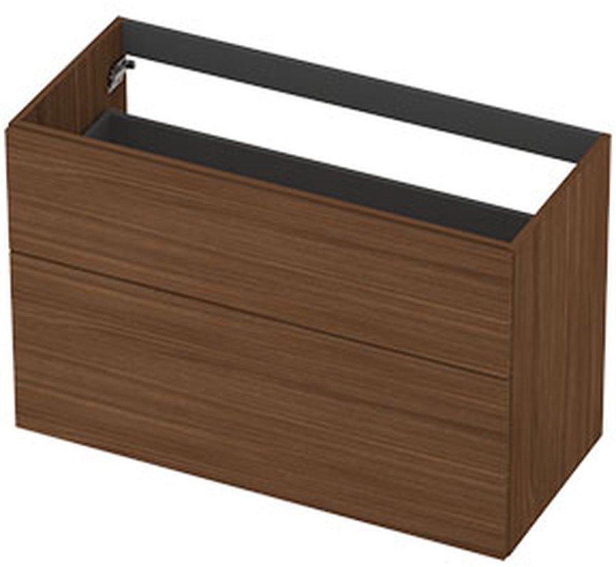 INK - Onderkast 2L A-sym Decor Tbv Grepen - 1000x450x650 Mm - Warm Walnoot
