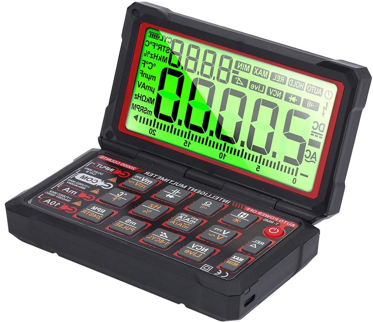 Digitale Multimeter - Meetinstrument - Auto Diagnostiek - Oplaadbaar USB - 1800mAh Batterij - Zwart
