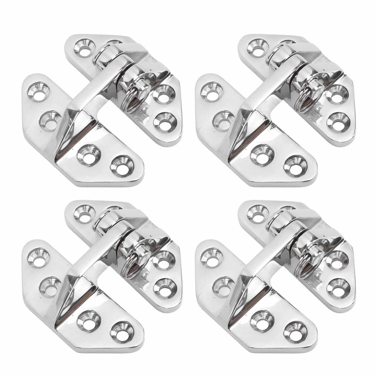 SPHProducts - Bootluikscharnieren - Roestvrijstalen Scharnieren - Vervangingsset voor Bootdeuren - 4 Stuks - Geschikt voor Jacht op Zee - 2,8 x 2,6 Inch