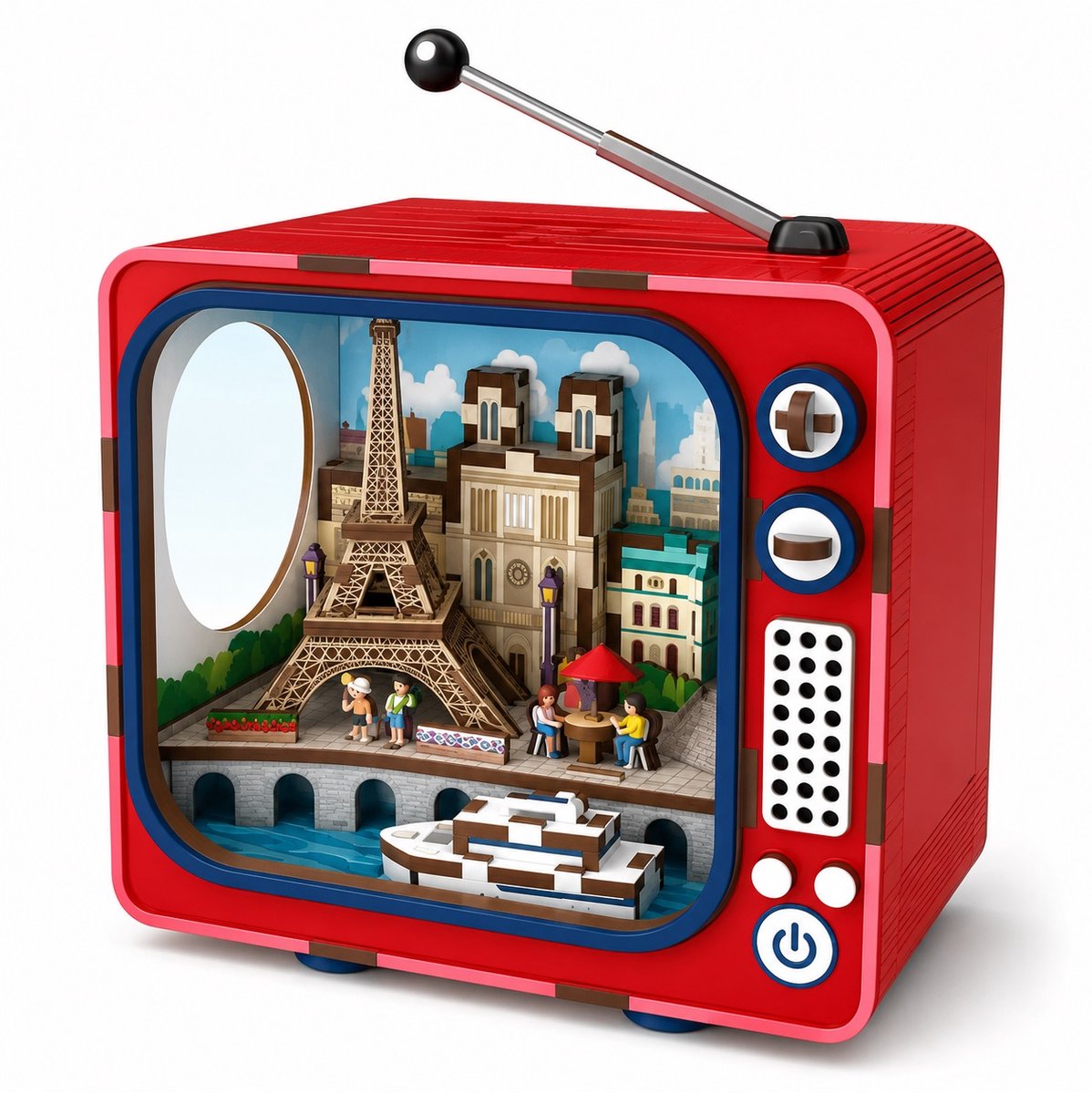 Beehub, 3D Houten Street View of Paris, BE011974, 16,7x8x13,1 cm
