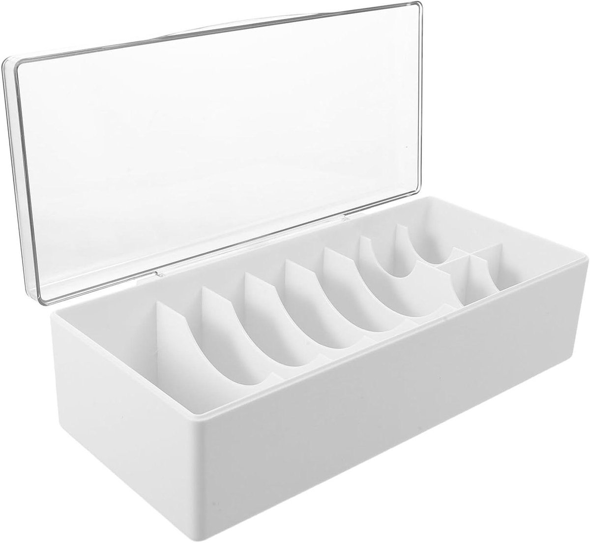 Acryl Opbergdoos - Wimper Organizer - Salon Organisatie - Vakken Indeling - 25.5 cm Breed - Wit