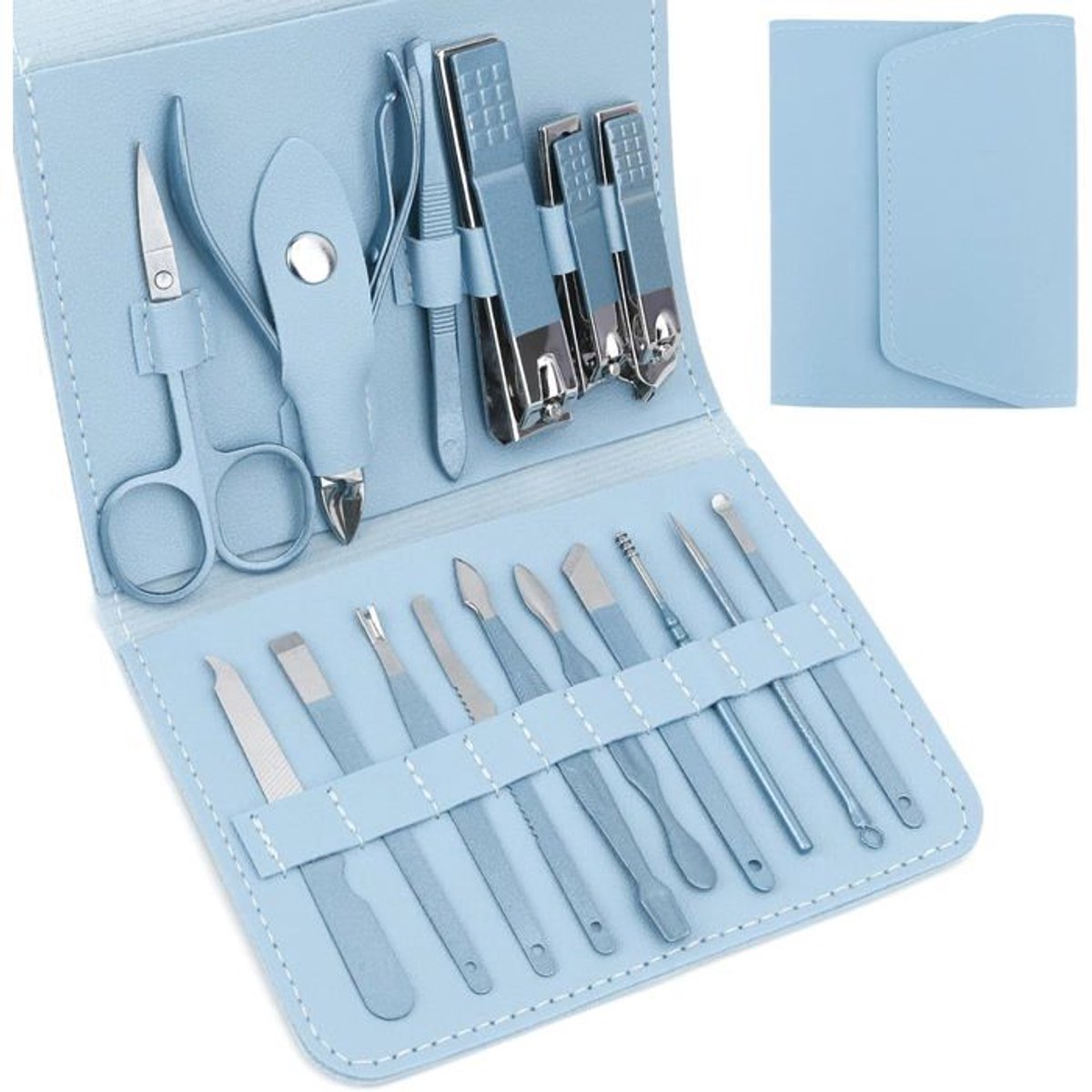 16-delige reisnagelset - Unisex nagel- en pedicuretools en -accessoires