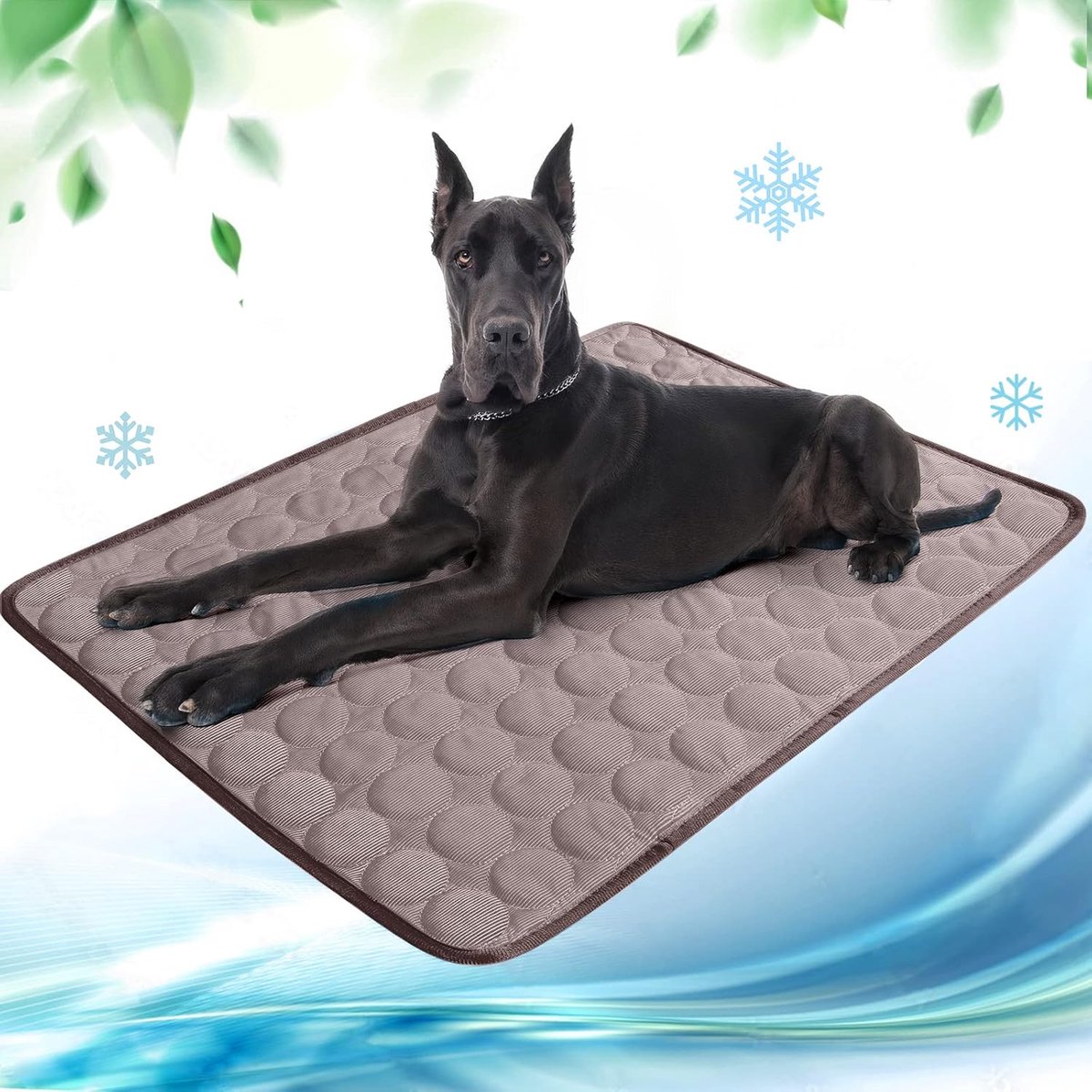 VHV - Koelmatten - Koelmatten voor honden - Koelmat voor honden en katten - Zelfkoelende koelmat voor honden en katten - Draagbaar - Duurzaam - Krasbestendig en multifunctioneel voor de zomer - Koffie