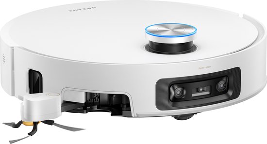 Dreame Robotstofzuiger X60 Pro Ultra Complete Wit | 42.000 Pa | Uitschuifbare arm tot 18 cm | Zelfreinigende dweil | Automatisch legen & bijvullen | Hoeken & muurranden | Huisdieren | AI navigatie | Obstakelherkenning | Allergie | Anti-klit |