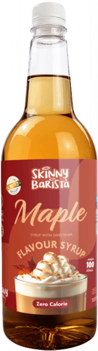 Skinny Foods Barista Syrup (1000ml) Maple - Functionele voeding - Sauzen/Siropen