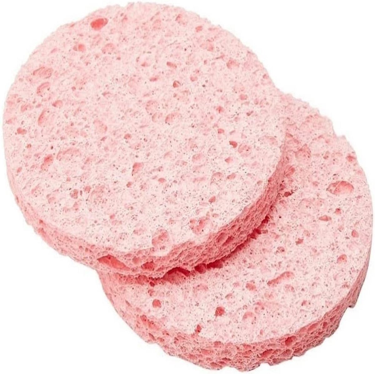 Set van 2 Natuurlijke Cellulose Reinigingssponsjes voor Gezicht en Make-up Verwijderen