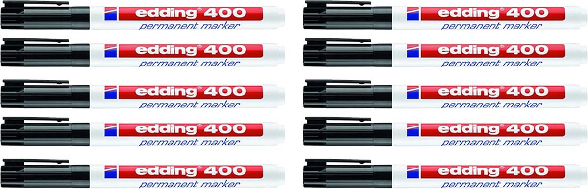 Navulbare permanente stift met ronde punt 1 mm Zwart - Voor Glas, Metaal, Hout en Meer