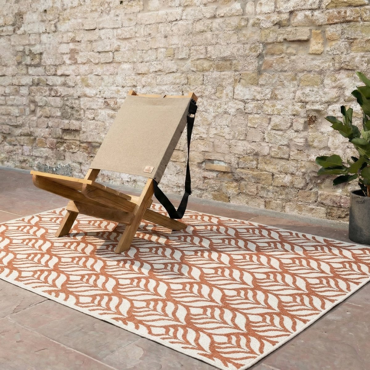 Buitenkleed Cleo Roest/Wit - Interieur05 - 280 x 380 cm - (XXL)