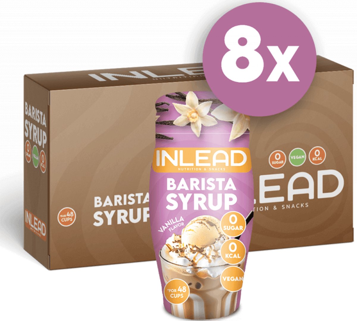 Inlead Barista Syrup (8x65ml) Vanilla - Functionele voeding - Sauzen/Siropen
