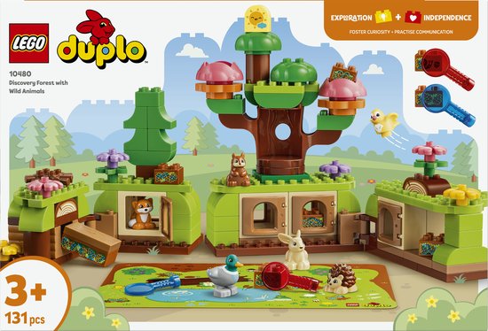 LEGO DUPLO Ontdekkingsbos met Wilde Dieren Speelgoed voor Kinderen en Kinderkamer Decoratie 10480