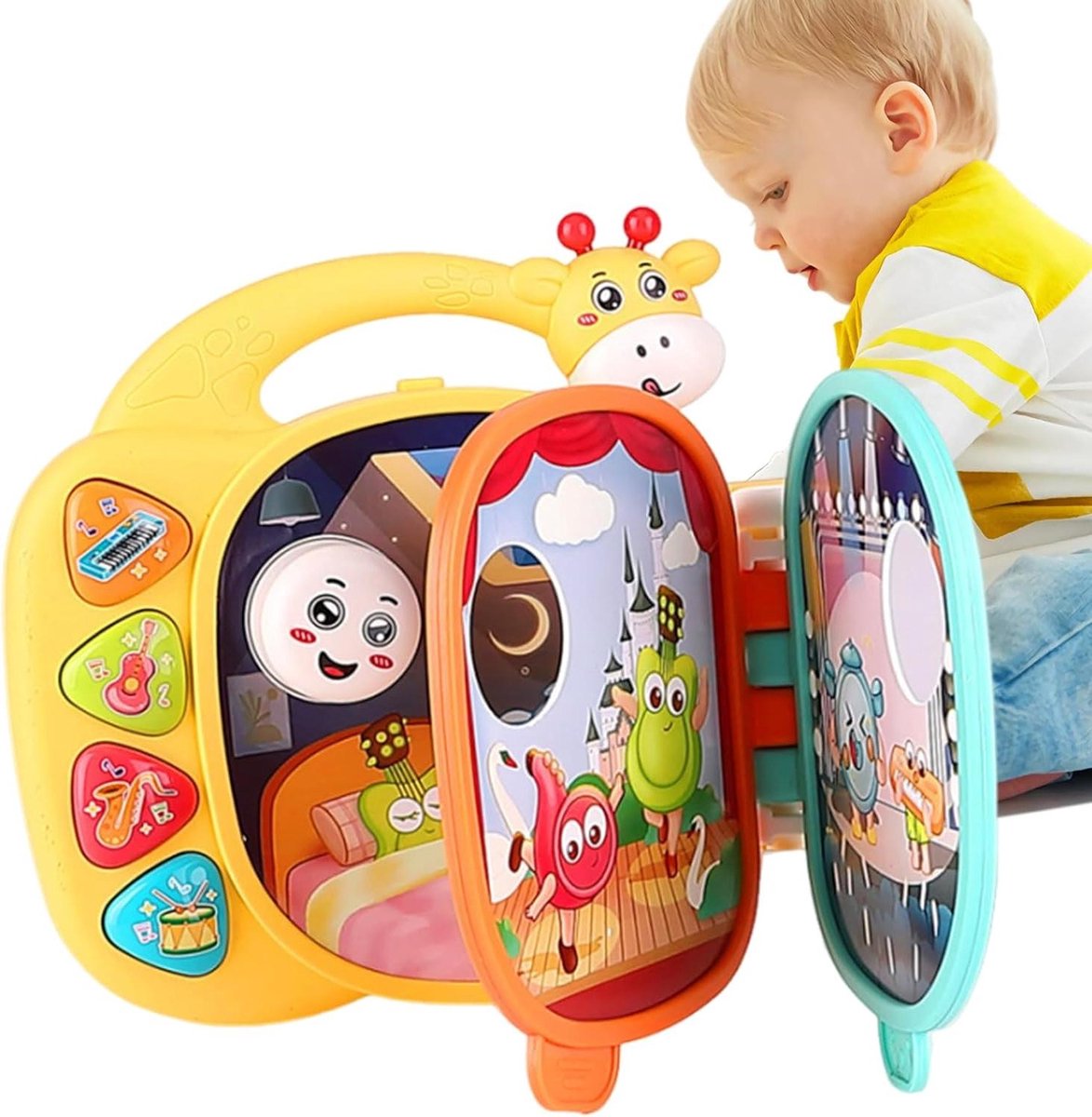 Educatieve Geluidenboeken - Interactieve Muziekboeken - Leren en Spelen - Licht en Geluid - 409 x 22 cm - Multicolor