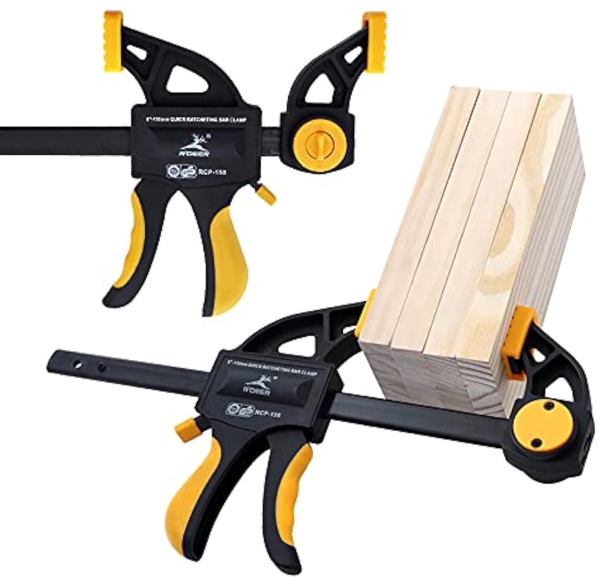 aladdien - Ratchet Bar Clamp Set - Quick Grip Klemmen - 2 Stuks - Houtbewerking - DIY Klemmen - Sterke Grip - Geschikt voor Houtbewerking - Kleur zwart