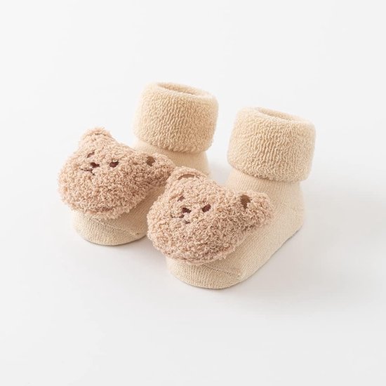 Babysokken - Warme sokken - Binnen spelen - Antislip zolen - 8-11 cm - Beige — afbeelding 4