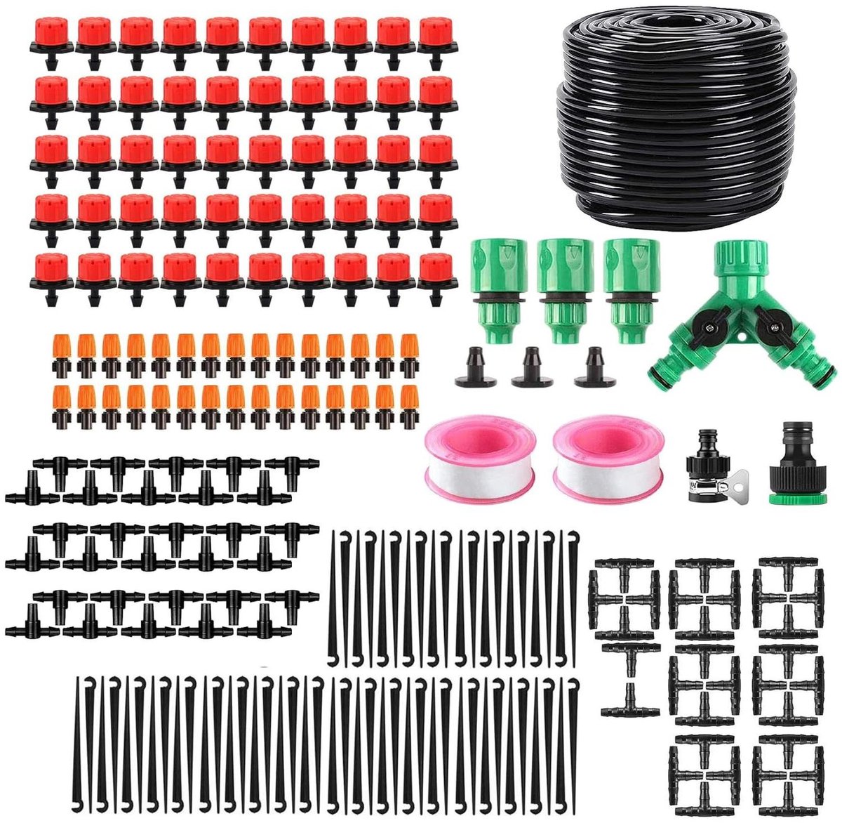 Tuin irrigatiesysteem - Druppelslang set - Planten water geven - Automatische waterbesparing - 60 meter - Zwart
