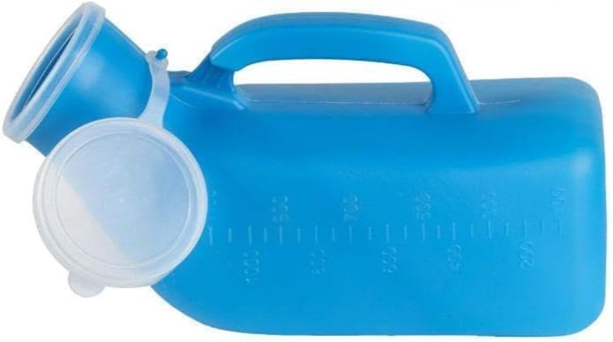Urinaal Mannen - 1 Stuks Urinefles Voor Mannen - Urinefles Van 1,2 Liter Voor Mannen - Draagbare Urinefles Voor Mannen - Herbruikbare Plastic Urineverzamelaar - Lekvrij Voor Op Reis - Kamperen