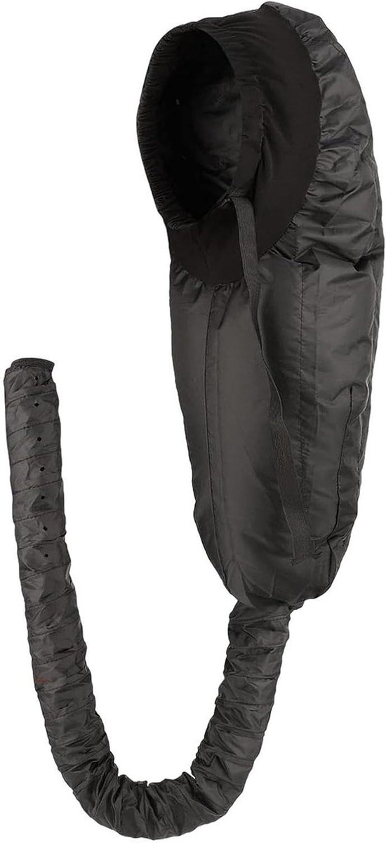 Verstelbare Föhnkap - Haardroger Accessoire - Krullen Stylen - Extra Ventilatieroosters - 70 cm Capuchon - Zwart