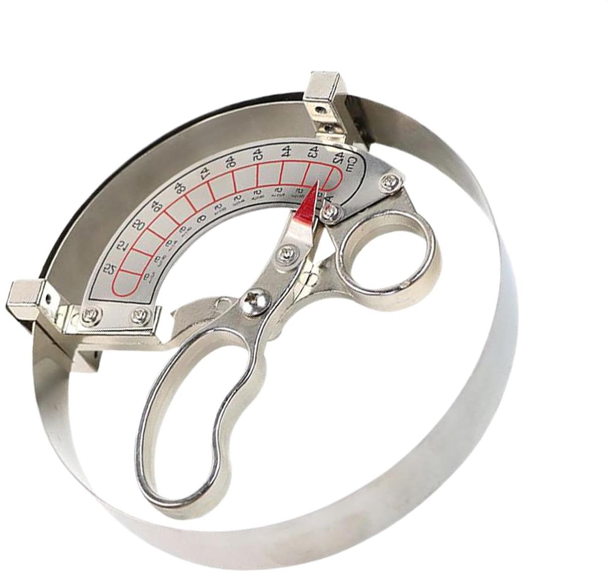 Hoedliniaal - Hoofddeksels Meter - Maten Nemen - Ergonomisch Handvat - 42-62 cm - Metaal