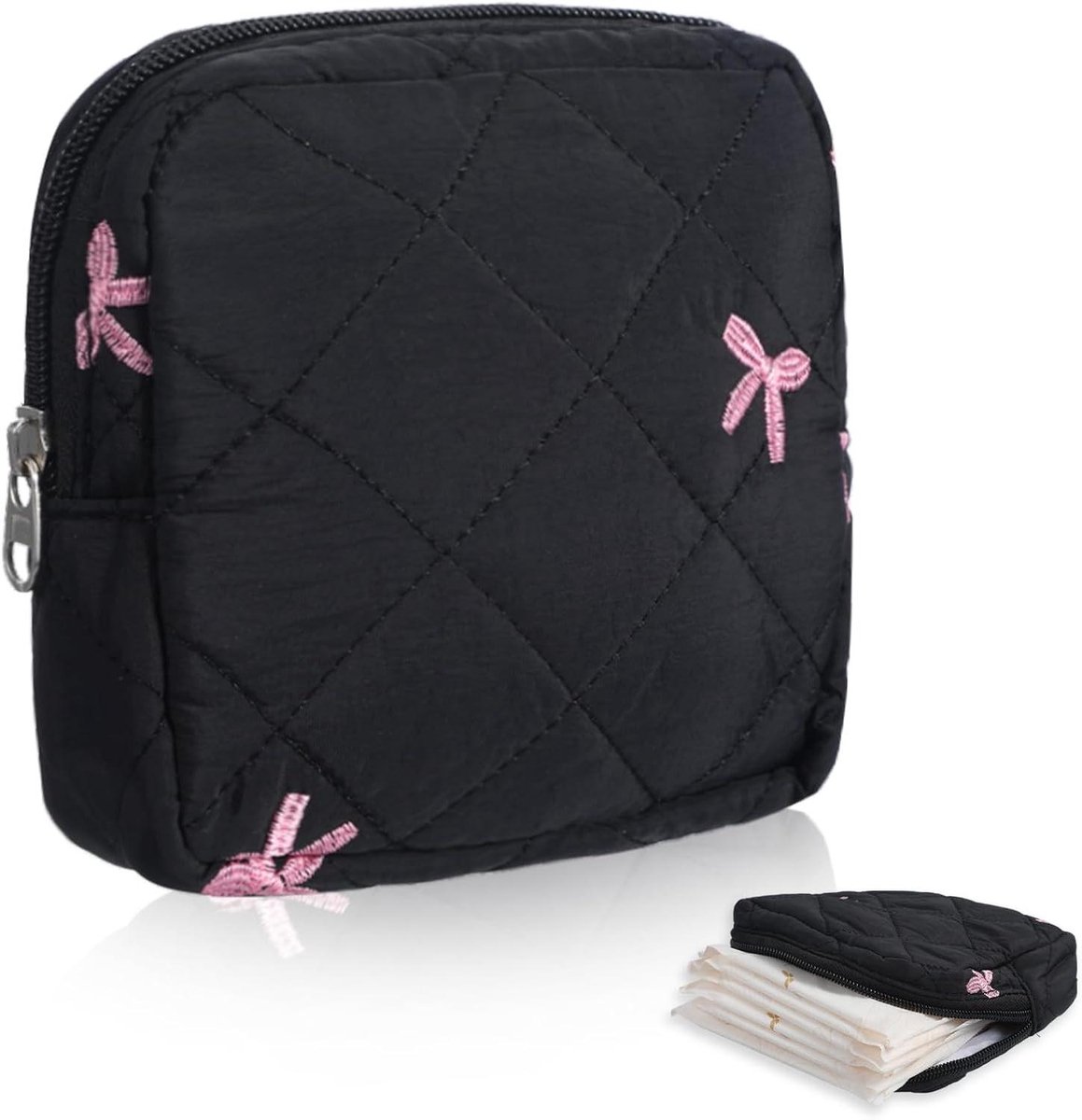Maandverband Tasje - Hygiëne Pouch - Persoonlijke Verzorging - Compact Ontwerp - 24 x 16 cm - Grijs