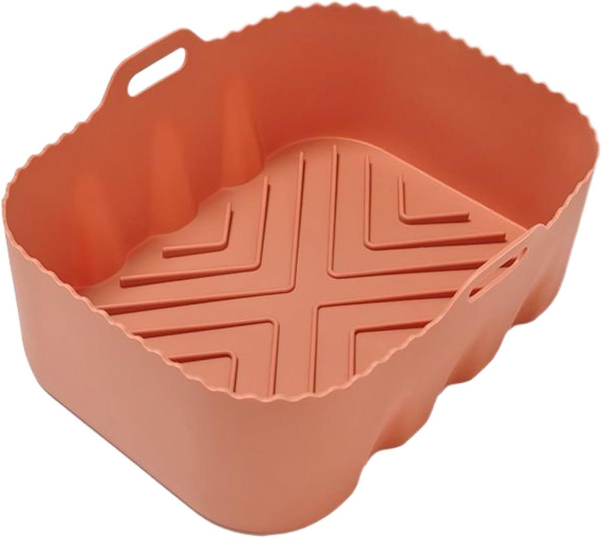 Herbruikbare Airfryer Liners - Siliconen Bakvorm - Gemakkelijk Bakken - Hittebestendig Ontwerp - 22x17 cm - Oranje