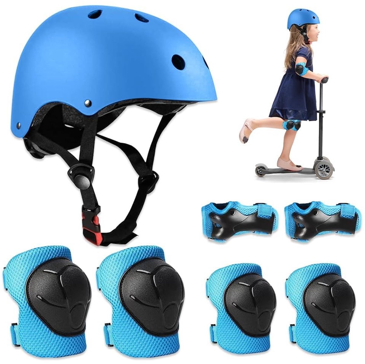SPHProducts - Inline Skates Set - 7-delige Kinderset met Beschermers - Inclusief Skatehelm en Polsbeschermers - Veiligheid voor Kinderen - Ideaal voor ...