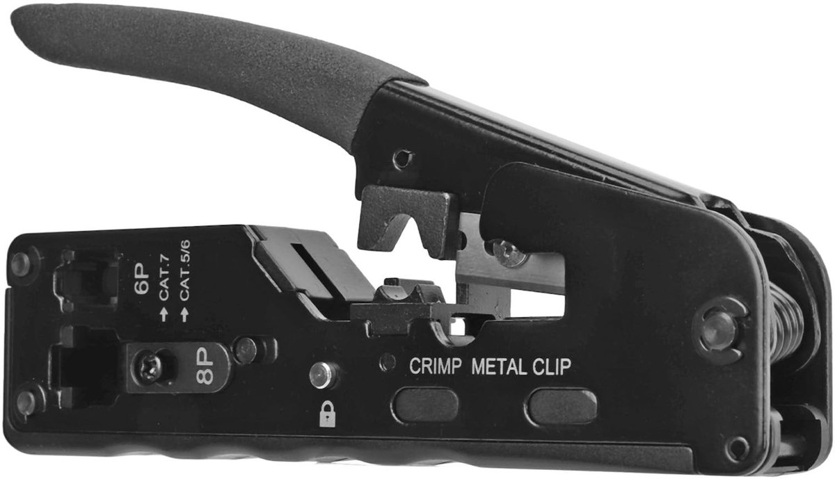 RJ45 Crimping Pliers - Multifunctionele Ethernet Crimper voor Cat5, Cat6, Cat7