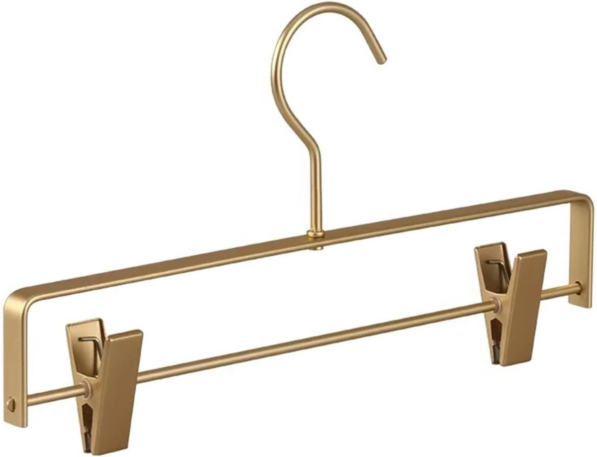 Kleerhangers 5 stuks - Kleding organizer - Kast opruimen - Massieve legering - 30 cm - Goud