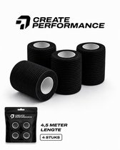 Create Performance - Tape de Chaussettes de Voetbal - Underwrap - 2 pièces - Zwart