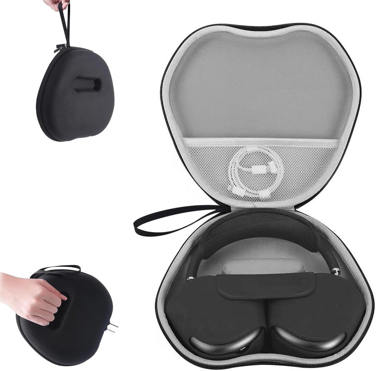 Draagbare Hoofdtelefoon Case voor WH-CH720N/WH-CH520, Beschermende Reisopbergzak voor Hoofdtelefoons, Ideaal voor Reizen en Opslag (Zwart)