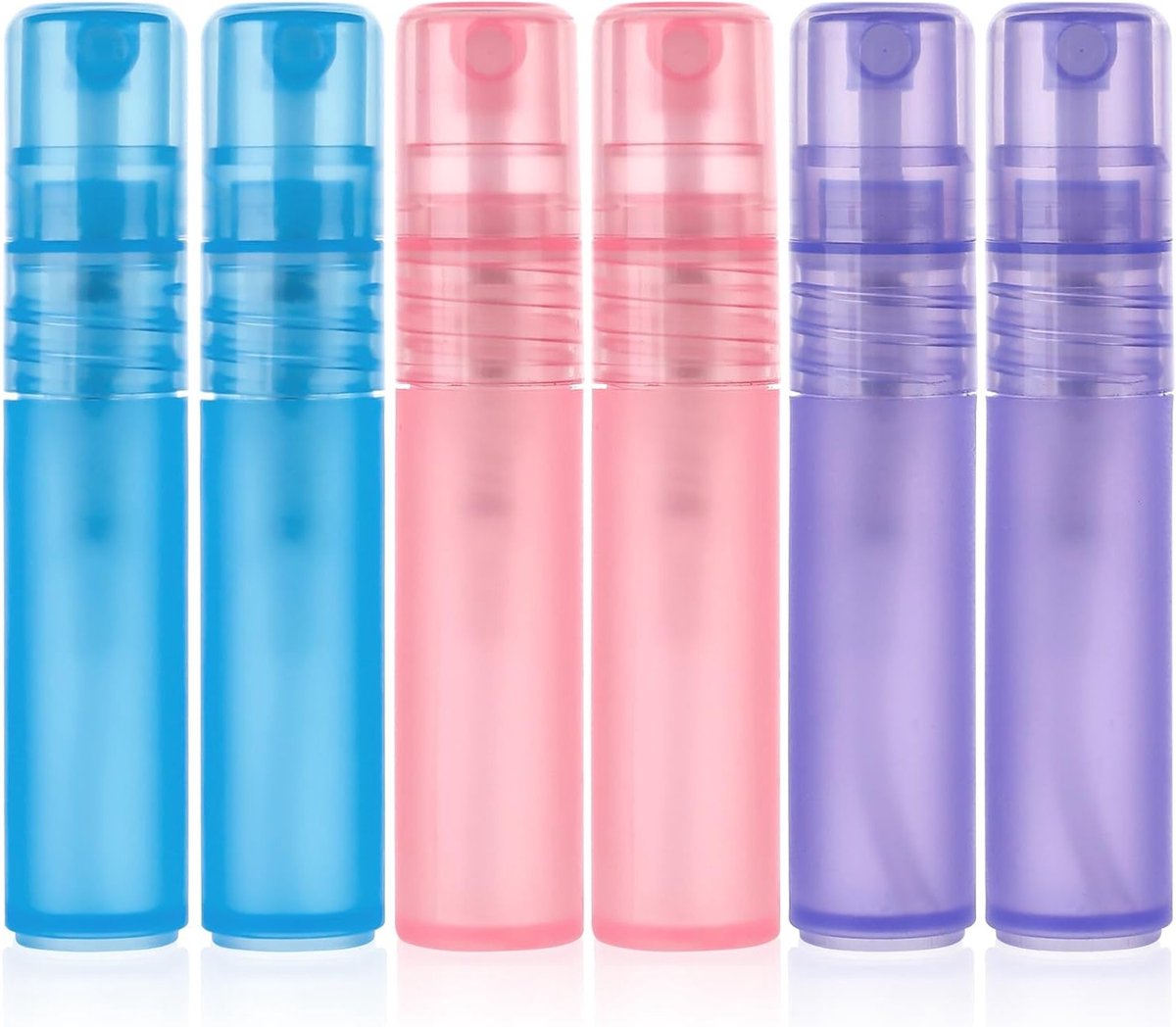 Set van 6 Mini Spray Flacons 5ml - Draagbare Plastic Flesjes voor Parfum, Essentiële Olie en Reiniging - Herbruikbare Vernevelaars met Fijne Mist