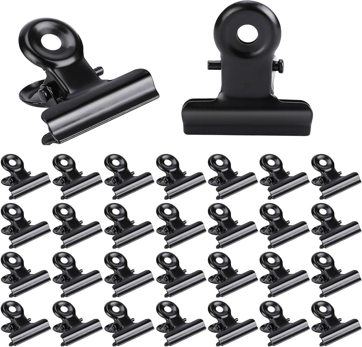 Set van 30 Zwarte Paperclips - Kleine Metalen Clips voor Kantoor, Thuis en Foto's - 22mm Mini Geldclips