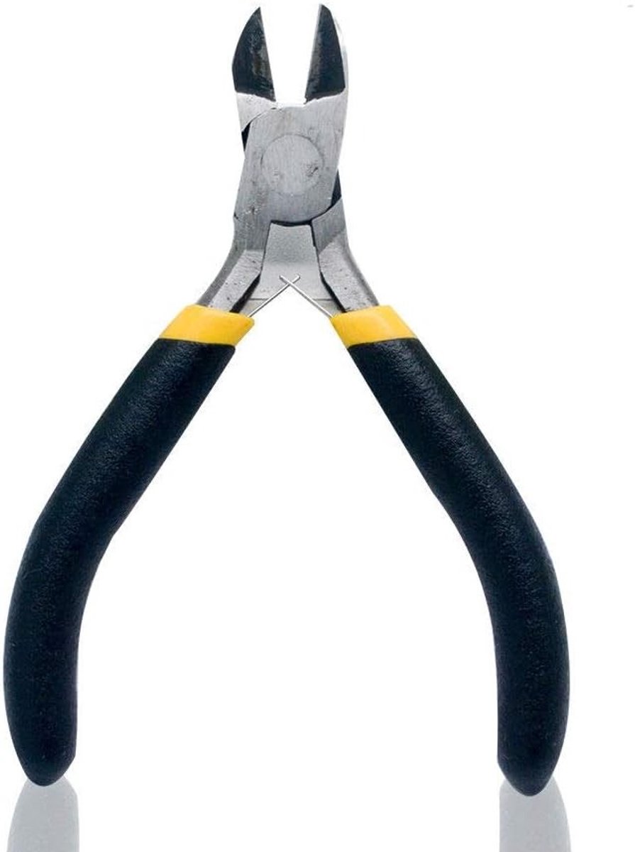 Compacte Diagonale Kniptang 4.5" - Mini Zijknipper voor Sieraden, Draadbewerking en Precisiewerk in Zwart