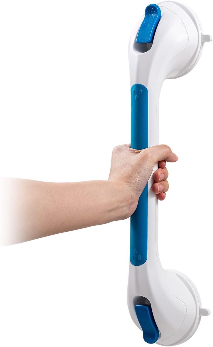 Suction cup handgrepen voor badkamer - 43 cm lange handgrepen voor ouderen en gehandicapten - Max. draagvermogen 110 kg - Veiligheidssteunen voor douche en bad