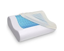 Orthopedisch Hoofdkussen - Ergonomisch Kussen voor Nekklachten - Traagschuim met Koelgel - Zijslaapkussen voor Rug- en Zijslapers