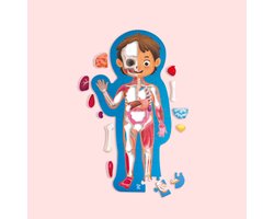 Hape Mensenlichaam Puzzel - 61-delig anatomie puzzel met 3D organen en poster, vanaf 3 jaar