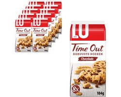 LU Time Out Robuuste Chocolade Koeken 10 x 184g (8 x 23g) - Koekjes - Koek voor Onderweg - Koffie - Thee - Werk - Voorraad