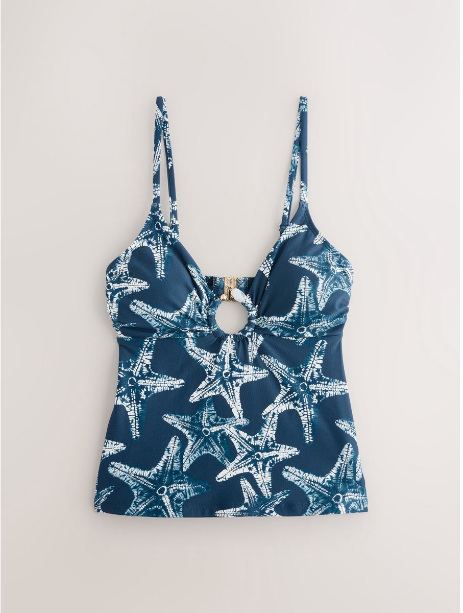 Next - Dames - Buikcorrigerende tankinitop met hardware - Blauw