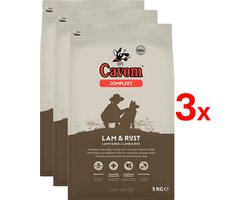 Cavom compleet Lam & Rijst - geperste brokken - 3x 5kg