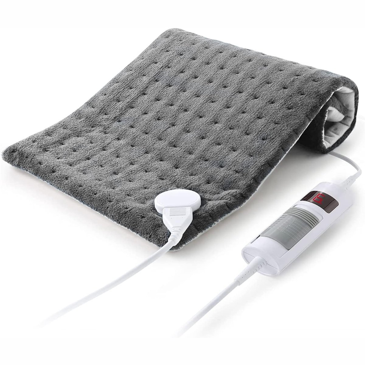 YOR® Warmtekussen Elektrisch - Warmtekussen - Warmtedeken - 6 Niveau's - Grijs - 32cm x 16cm x 9cm