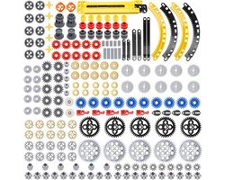 Uitgebreide Technische Onderdelen Set met 213 Stukken, Versnellingsbak, Tandwielen en Asverbinding voor Lego Technic Bouwprojecten