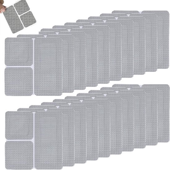Reparatieset voor vliegenramen met sterke zelfklevende lijm, ideaal voor schermpanelen, tenten en netten, eenvoudig in gebruik en duurzaam