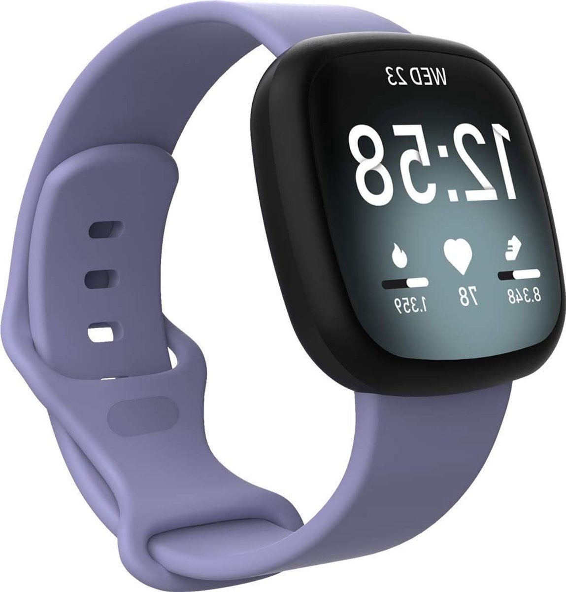 Zachte TPU Sport Silikonensband voor Fitbit Sense en Versa 3, Geschikt voor Mannen en Vrouwen - 2 Stuks, Duurzaam en Comfortabel