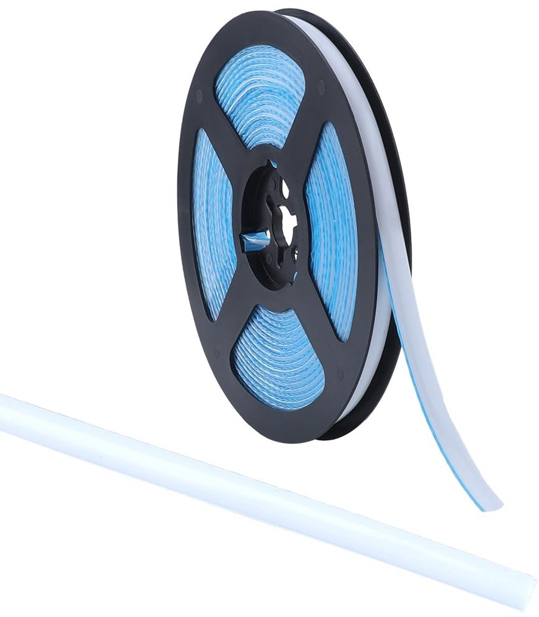 Allecto - Sealing Tape - Waterdichte Randafwerking - 3 m x 8 mm - Wit - Crevice Seal Tape - Geschikt voor Bad, Keuken, Toilet - Ideaal voor Tegels