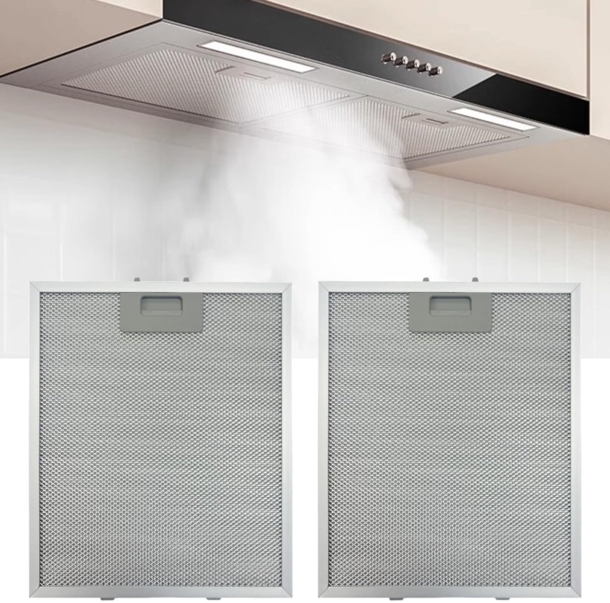 Store_8 - Extractor Hood Filter - Aluminium Mesh - 5-laags - 320x260mm - Universeel - Vetfilter - Geschikt voor afzuigkappen