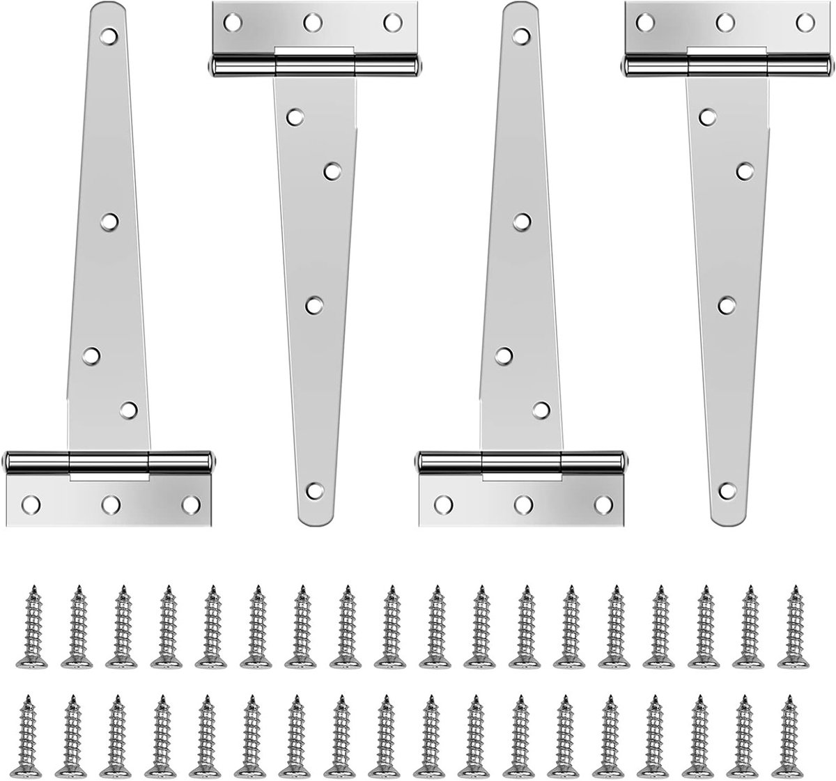 T-scharnieren voor zware belasting, 150 mm, inklapbare tuinpoort, 4 stuks