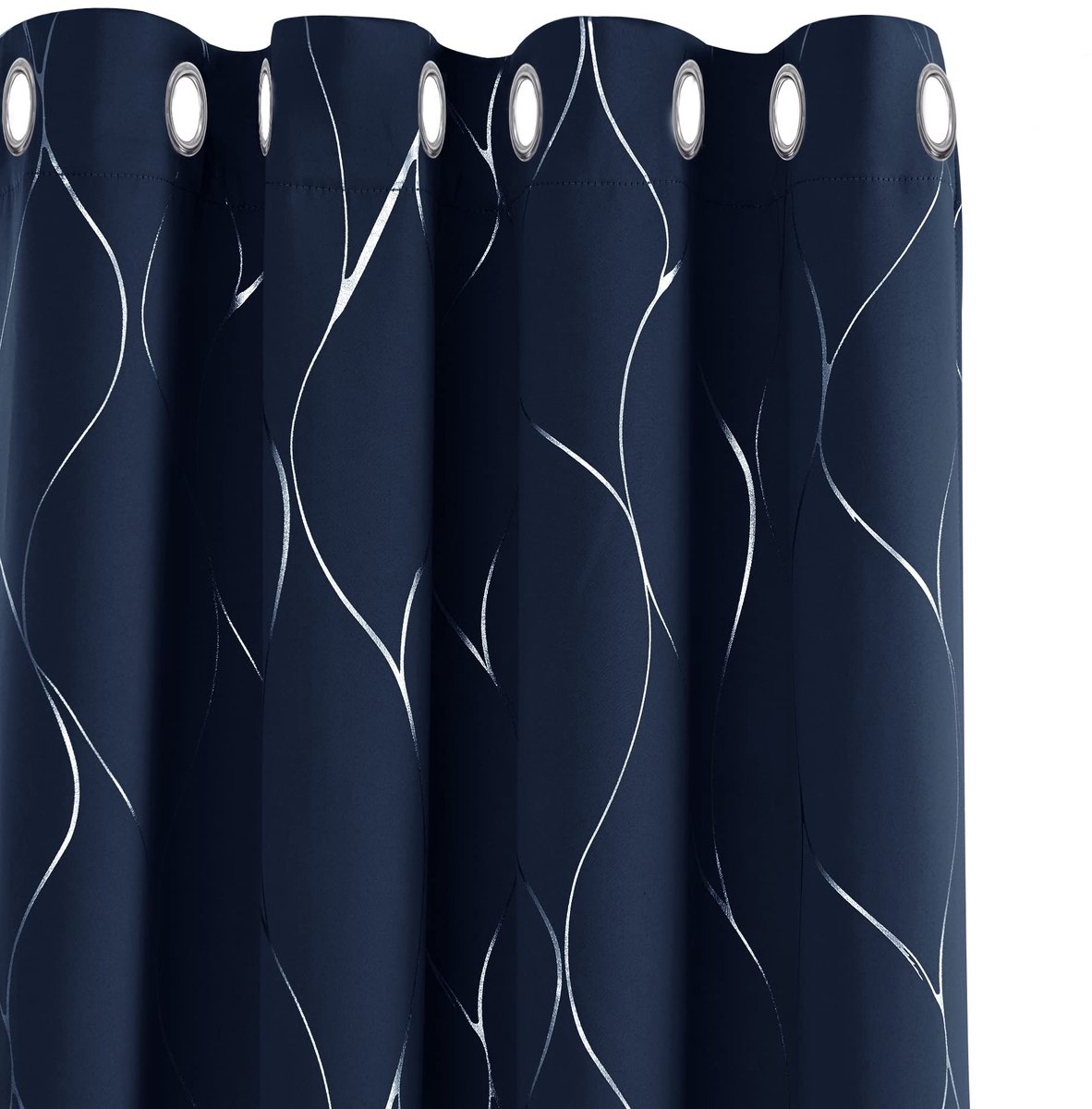 Allecto - Verduisterende Gordijnen - Oogjes - 2 stuks - Marineblauw - Gordijnen voor Slaapkamer - Ideaal voor Woonkamer - 140x290 cm