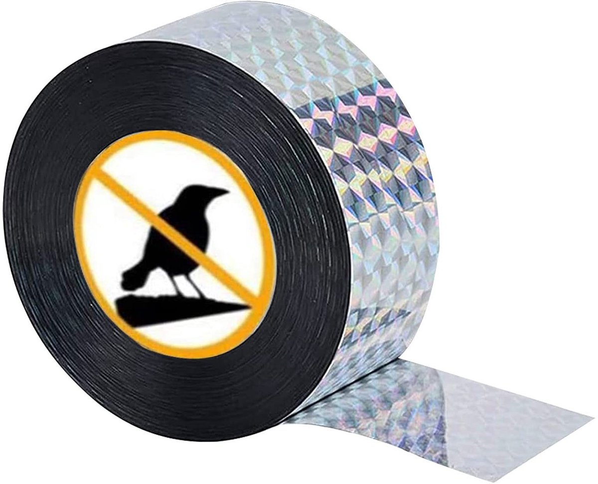ONF3 - Vogelafweer - Reflecterende Vogelafweerband - Bescherming voor Huizen en Tuinen - Zilveren Reflectorband - Effectieve Vogelafstotende Ban...
