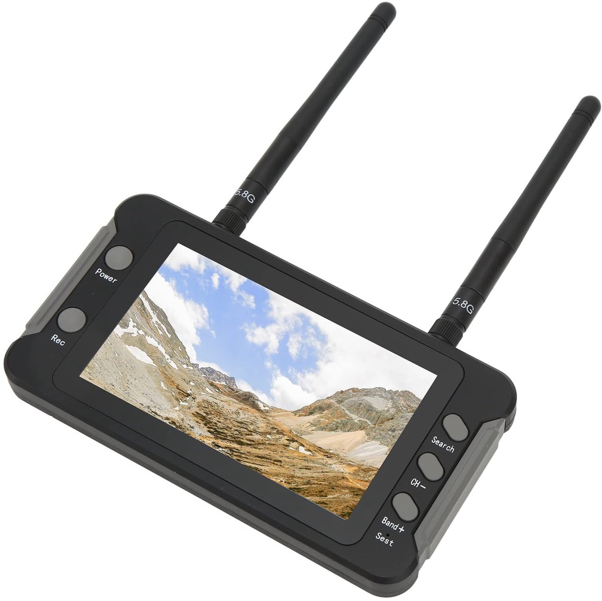 aladdien - FPV-ontvangermonitor - 4,3 Inch - DVR-functie - 5.8GHz - Voor RC Drone - Quadcopter-monitor - Geschikt voor FPV-drone