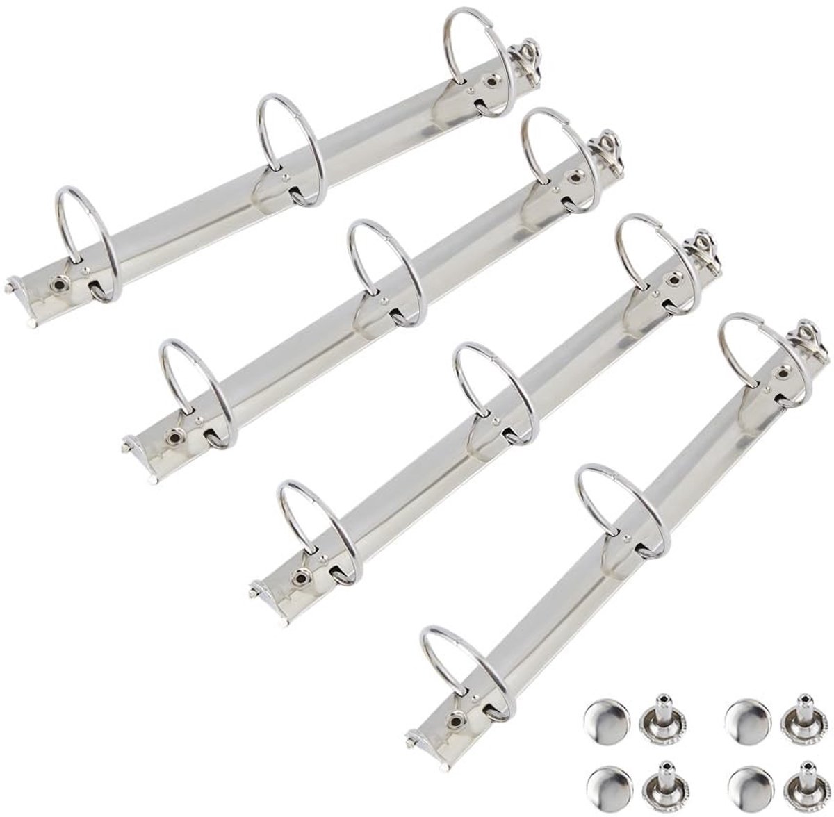 Dailygoody - 3 Ringbinders Mechanisme - Vervangingskit - A4 Formaat - Metalen Clip - O-ringen - Geschikt voor Notebooks - 4 cm Binnendiameter