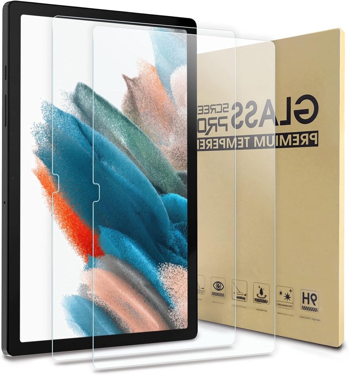 2 Stuks Screen Protector voor Samsung Galaxy Tab A8 10.5 (2021) - Tempered Glass, Anti-Kras, Antibubbel en Hoge Definitie Bescherming