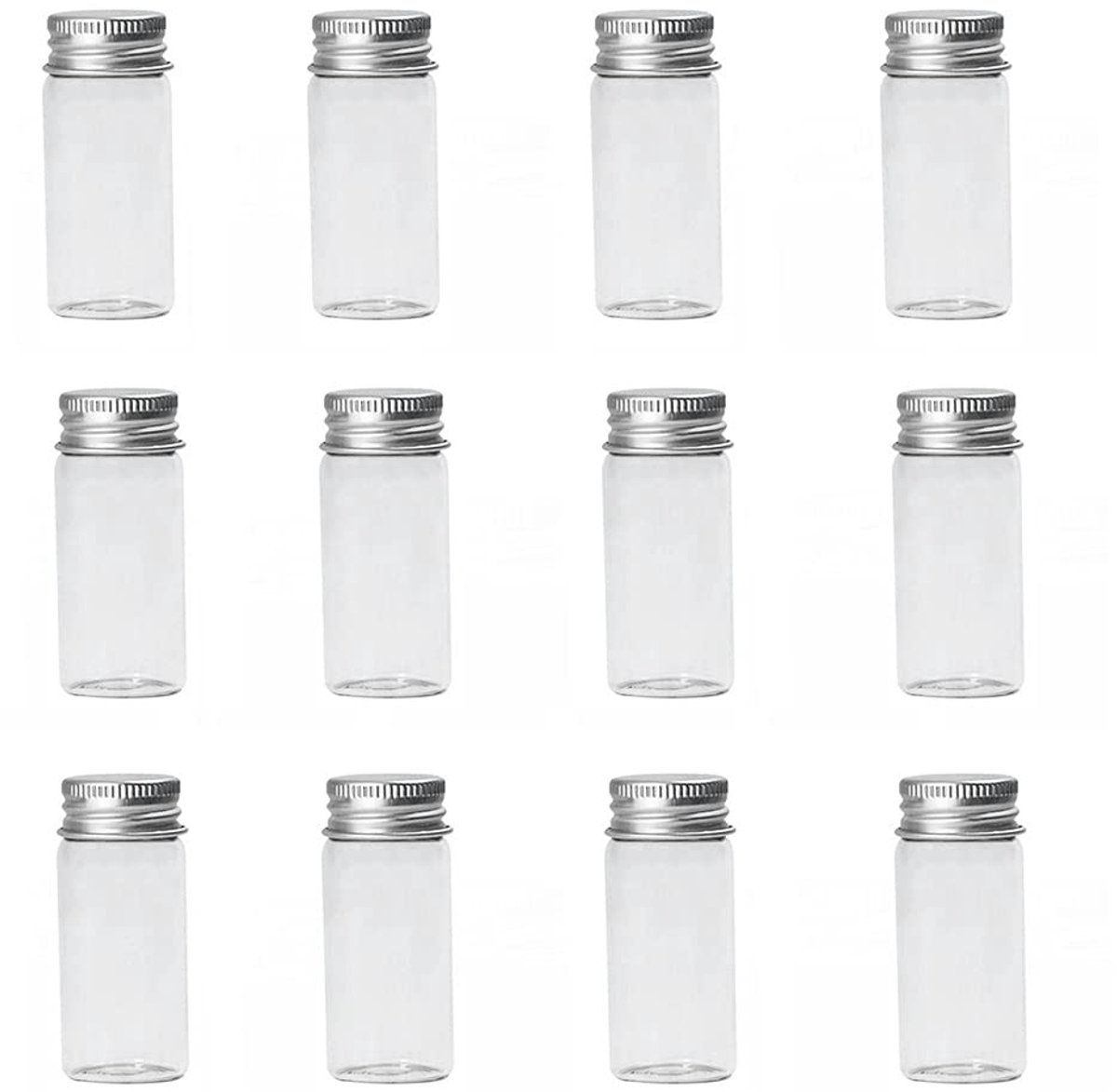 Allecto - Mini Glazen Flessen - Lege Sample Potten - Transparant - Kleine Containers - Bruiloft Decoraties - Perfect voor Creatieve Projecten